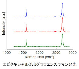 エピタキシャルCVDグラフェンのラマン分光法